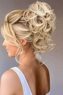 Hair Bun Chignon Messy Curly Hair Band Elastic Scrunchy False Hair Pieces For Women Hairpins