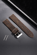 Genuine Leather Tweed Nylon Strap Quick Release Weave Bracelet for Omega for Seiko Smartwatch Watch Band
