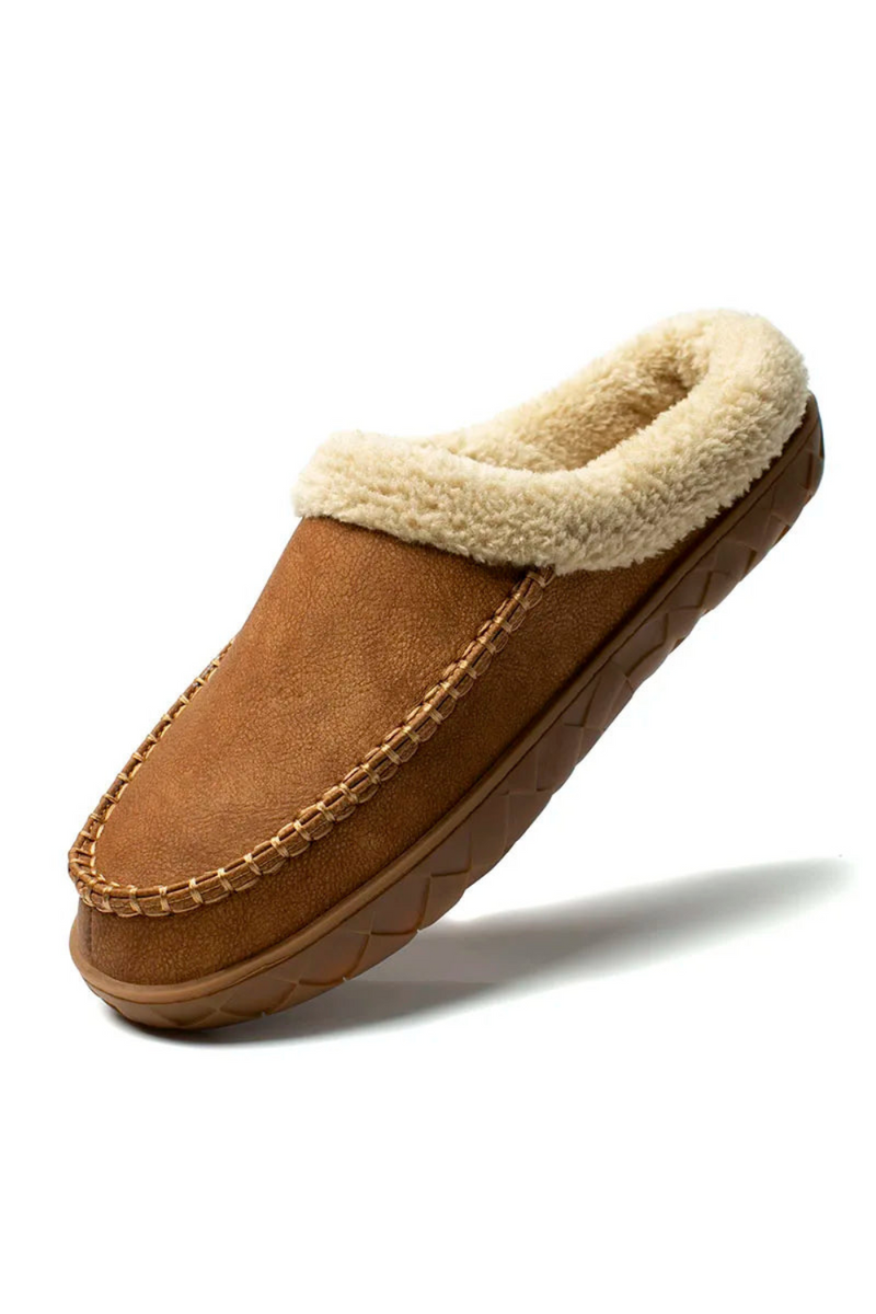 Men Slippers Winter Plush Warm Shoes Men Casual Flat House Indoor Bedroom Cotton Slides Comfort Slippers Men