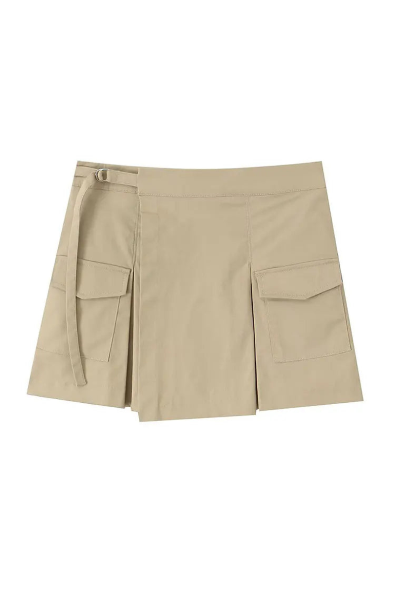 Casual Chic Women Skirt Solid Straight Mini Skirt Holiday Skirt