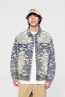 2025 Spring New Men's Camouflage Print Denim Jacket Streetwear Fashion Vintage Denin Coat Cowboy Motorcycle Jacket
