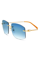Rimless Sunglasses Design Frameless Oversize Square Luxury Sun Glasses