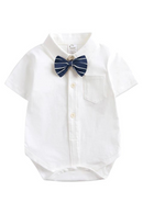 Baby Boy Clothes Gentleman Tie One-Piece Romper Cotton Long Sleeve Shirt Infant Jumpsuit Bodysuit For Formal Outfits