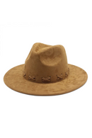 Heart Top Woolen With Flat Brim And Straight Edge Jazz Hat