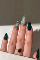 Gradient Nails Almond Press on Nails Full Cover Wearable False Nails Tips for Women DIY