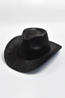 Hat Faux Leather Gentleman Jazz Hats for Men Women Panama Hat