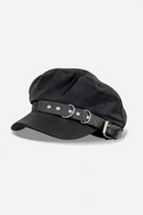 Retro Buckle Design Leather Berets for Women Spring Autumn Street Versatile Hat