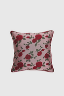 American Pastoral Retro Rose Pillow Cover Living Room Sofa Jacquard Square Cushion Case Eclecticism Home Decor