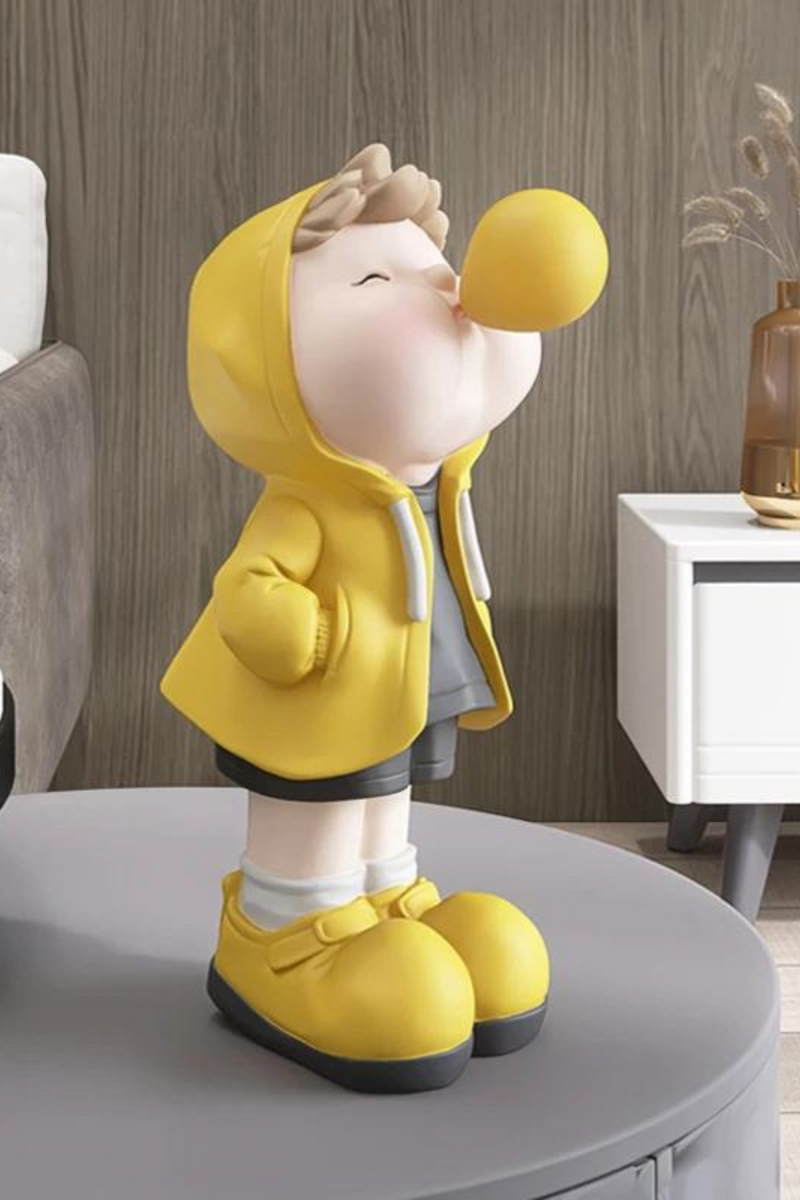 Creative Bubble Boy Statue Living Room Art Sculpture Home Desktop Decoration Nordic Style Decor Art Crafts Gifts