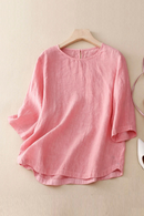 Summer Basic Blouses Casual Loose Top Women Tees