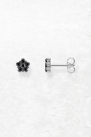 Pentagonal Flower Stud Earrings Europe Glam Fine Jewerly For Women In 925 Sterling Silver