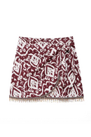 Women With Beading Tassel Back Zipper A-Line Mini Skirt Female Chic Lady Skirts