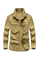 Men Spring Cargo Casual Lapel Blouses Men Outdoors Design Clothing Shirt Male Coat
