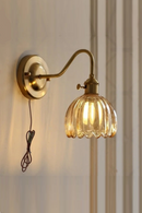 Wall Lights Dining Room Kitchen Nordic Modern Glass Copper Knob Switch Wandlamp