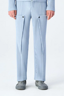 Pleated Men Pocket Detachable Cargo Pants Designer Clothes Casual Straight Leg Pants