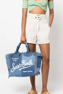 Europe and America Travel High Capacity Women's Bag New Handmade Tassel Handbag Denim Tote Bag