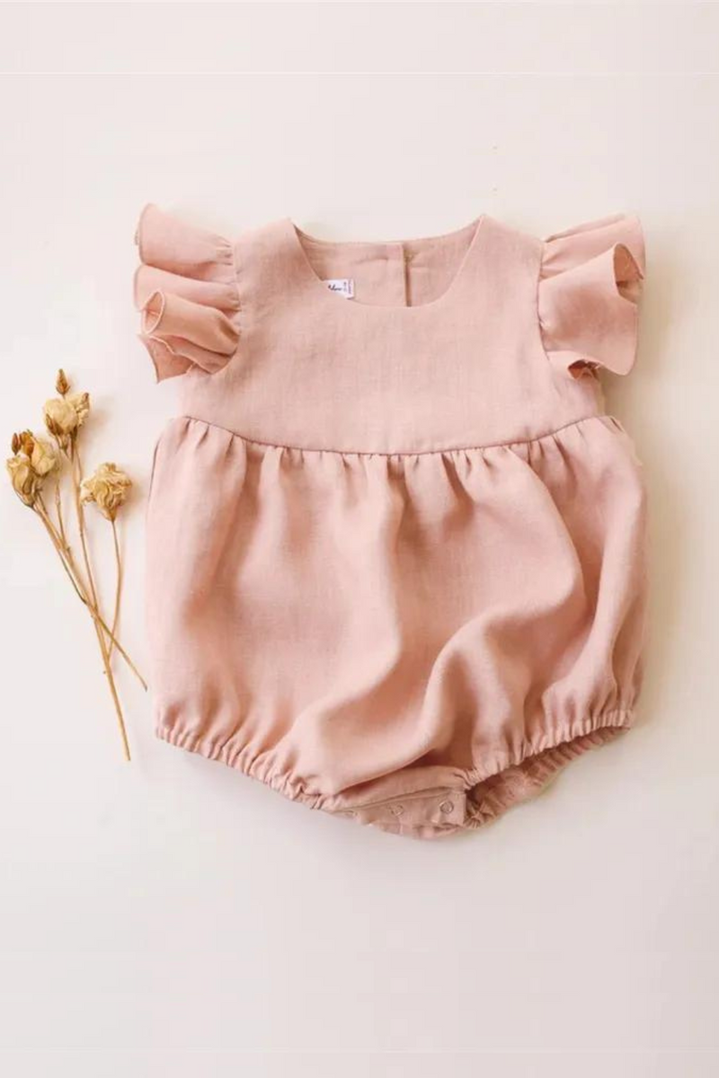 Summer Baby Girl Rompers Linen Cotton Ruffles One-Piece Baby Clothes Infant Baby Outfit Baby Girl Clothes