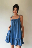Denim dress summer high end elegant loose fit