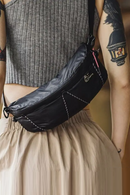 Tactical Adjustable Black Crossbody Bag Unisex Outdoor Waist Pack Motorcycle Chest Bag for Cycling Travel Coin Purse