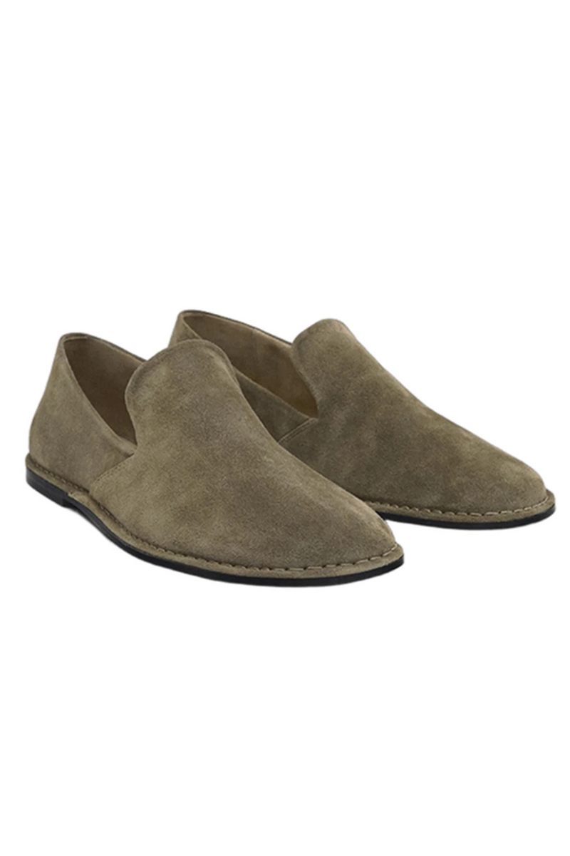 Women Loafers British Retro Suede Flat Slip-on Soft Genuine Leather Comfortable Loafers Flat Shoes Women