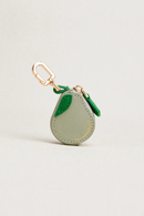 Mini fruit Coin Purse genuine leather Charm with Keychain Sweet peach mini pouch for airtag women girl gift