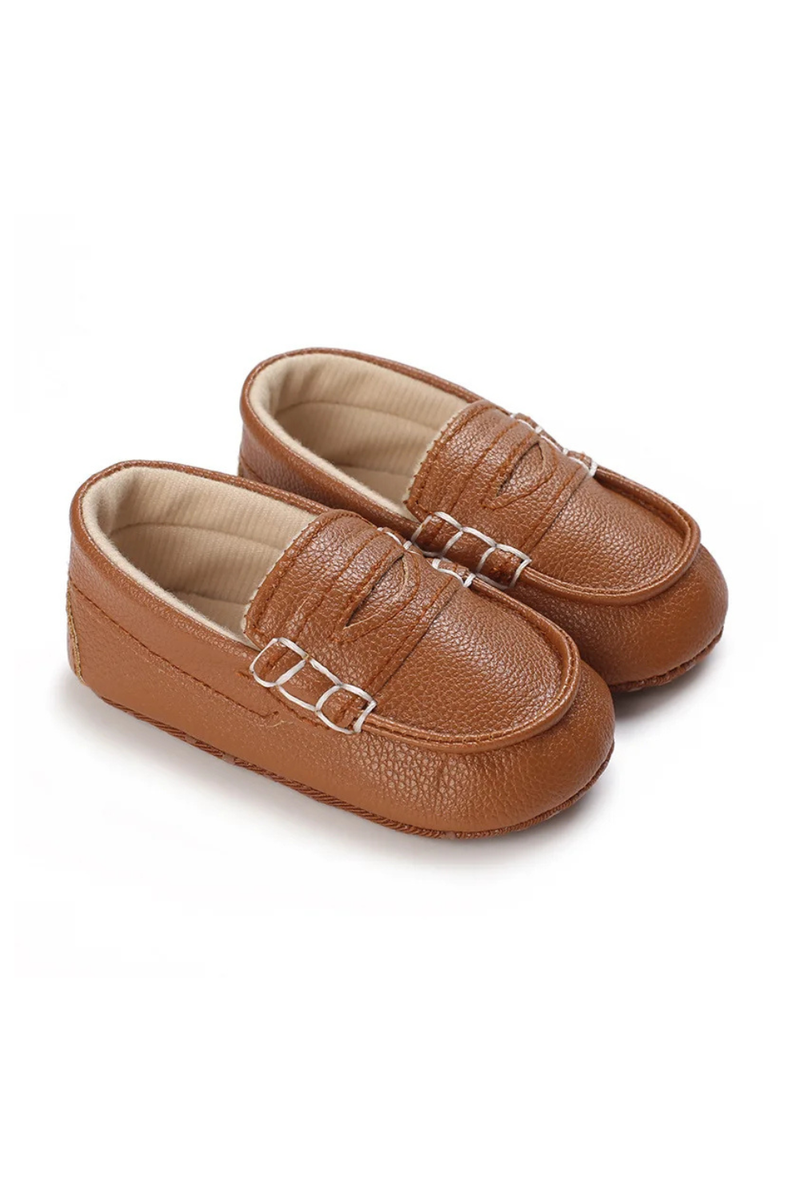 Leather Infant Crib Shoes for Baby Boys Loafers Newborn Footwear Toddler