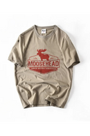 Washed Brushed American Retro Letter Casual T-shirt for Men Summer Tees Top