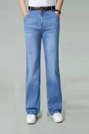 Men's Straight Leg Jeans High Waisted Thin Loose Casual Pants
