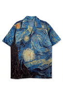 Hawaiian Shirts Retro Van Gogh Starry Night Short Sleeve Button Up Tops