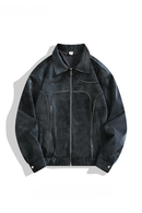 Men's Leather Jackets Casual Loose Versatile Motorcycle Coats