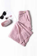 Women Cotton And Linen Wide Leg Pants Female Solid Fitting Straight Leg Trousers Ladies Leisure Flax Pantalons