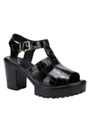 Heel Platform Sandals Patent Leather Summer Buckle Elegant High Heels Sandals Women