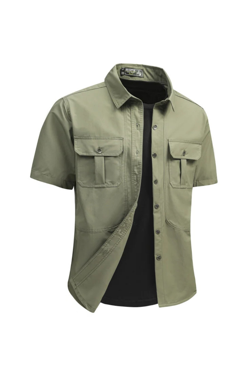 Men's Casual Military Tactical Shirt Summer Cargo Shirts