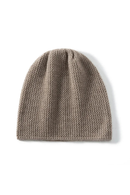 Winter Cashmere Beanie Caps Thick Knit Moss Stitch Hat Soft Wool Winter Autumn
