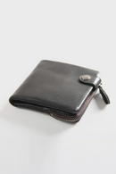 Genuine Leather Men's Short Wallet Soft Small Purse Card Holder Zipper Coin Pocket