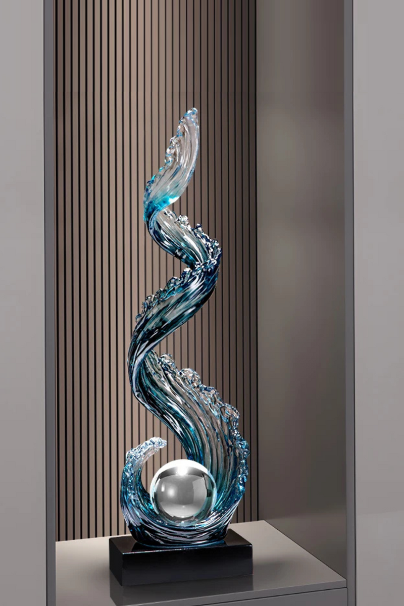 Home Decor Wind and Water Rising Decorations Resin Sculpture Luxury Art Decoration Customized