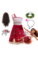 Girls Dress Princess Party Costume One Shoulder Costume Children Carnival Clothing Set