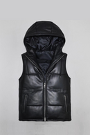 Warm Winter Leather Vest for Men – Soft Genuine Leather & Duck Down Insulation