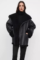 Winter Women Jacket Fur Coat Full Sleeves Casual Oversize Keep Warm Fur Leather Jacket