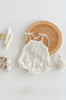 Baby Summer Thin Baby Triangle Vest Sweet Hollow Solid Color Sleeveless Jumpsuit