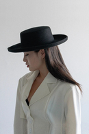 Classical Hat Flat Top Hats Warm Winter Wool Fedora Hats Brim Derby Ladies Hat