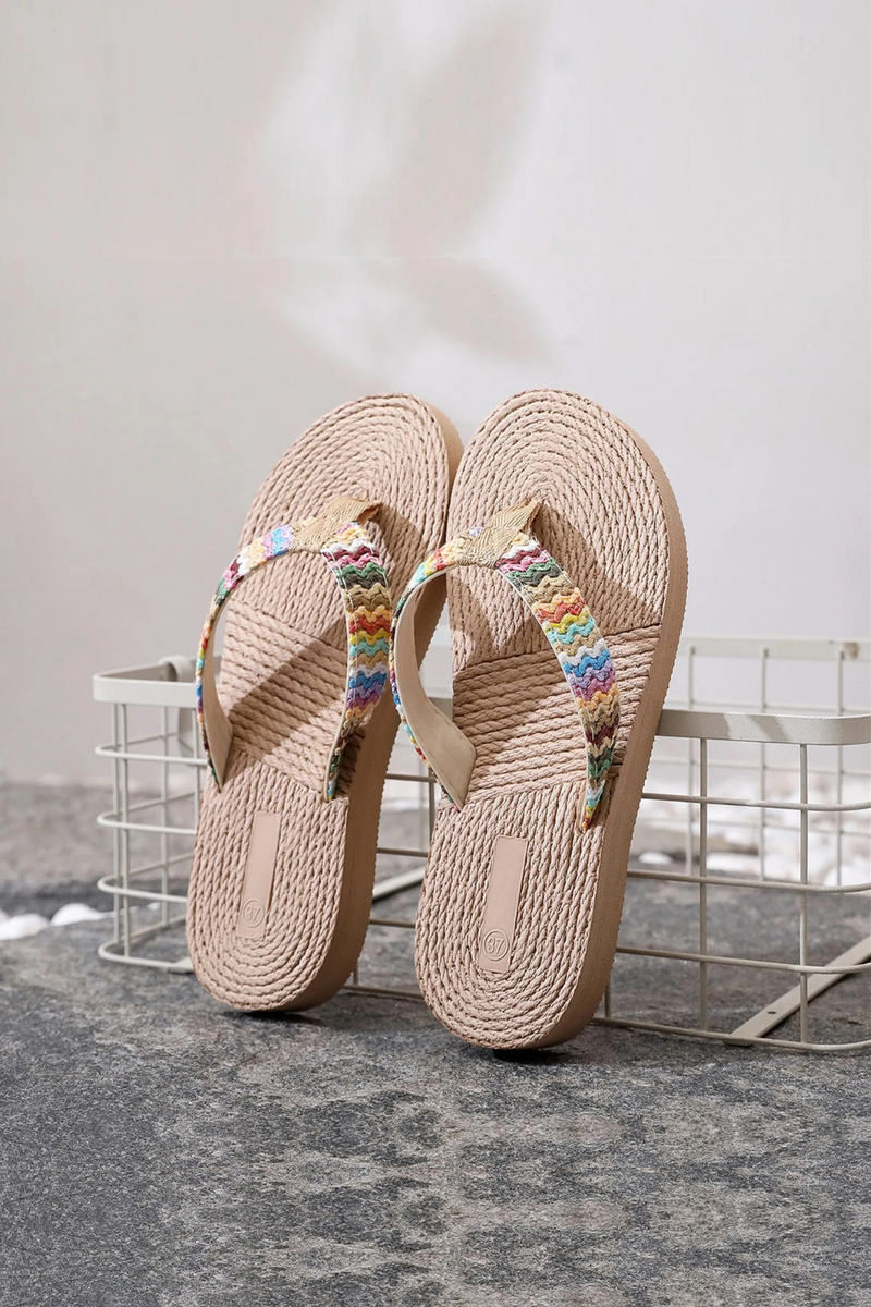 Slippers Women Thick Sole Flip Flops For Summer Beach Outings Home Wear Non-slip Bottom Sandals