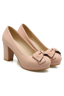 Bowtie Women pumps high heels women pumps shoes woman Slip On Ladies Wedding Shoes