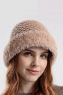 Winter Beanies for Women Soft Fur Bucket Hat Girl Plush Thicken Coldproof Ear Protection Cap Knitted Wool Warm Burr Hats