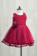 Flowers Girl Rose Party Wedding Birthday Baby Dress Princess Elegant Toddler Girl Clothing