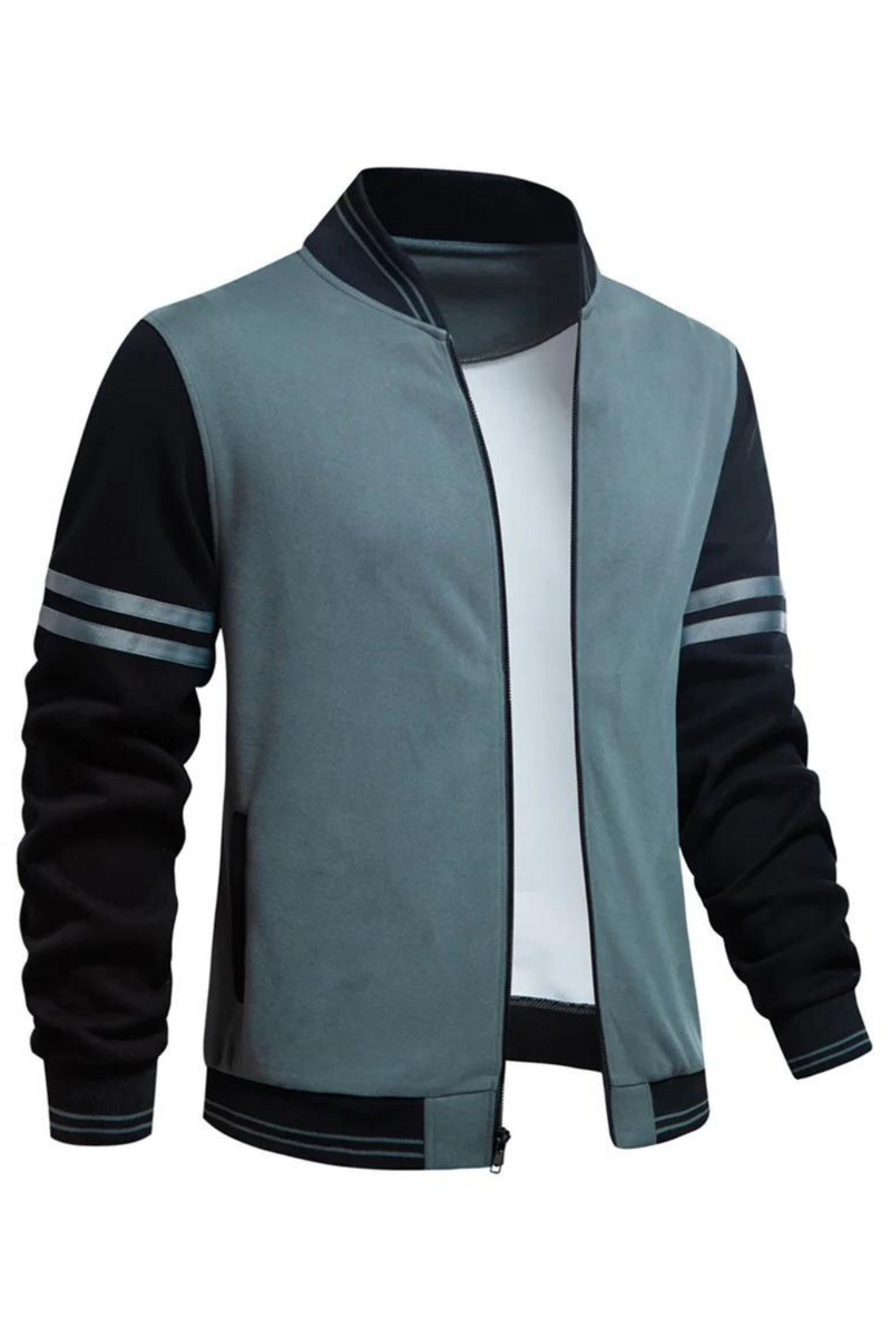 Jacket Men Spring Autumn Baseball Jacket Coat Casual Sleeve Patchwork Jacket Coat Male Outerwear