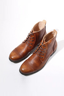 Retro Handmade High Top Casual  Boots New Arrival round Toe Briti Sle ort Boots Leather oes Wear Resistant Low ...