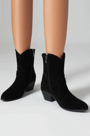 Women Ankle Boots Round Toe Heels Booty