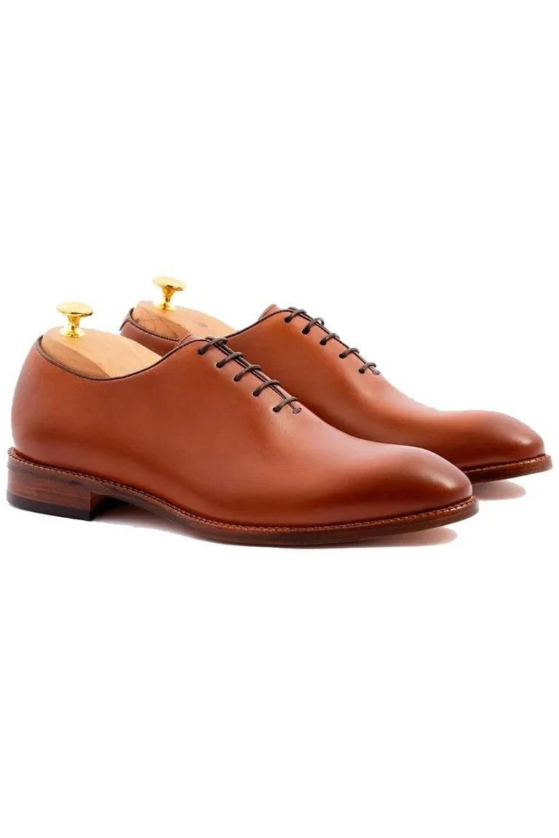 Oxford Solid Dress Business Shoes Designer Handmade Wedding Formal Genuine Leather Original Best Man Shoes