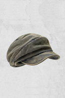 Retro Denim Berets Cap for Women Spring and Summer Casual Niche Fold Design Literary Painter Hat